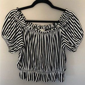 Off the shoulder strip top